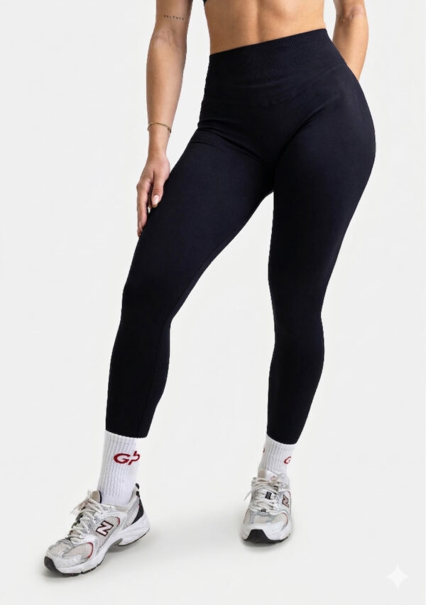 High-Waist Elevate Leggings – Midnight Black tweede afbeelding