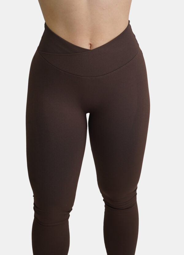 V-Waist Effortless Leggings – Cacao tweede afbeelding