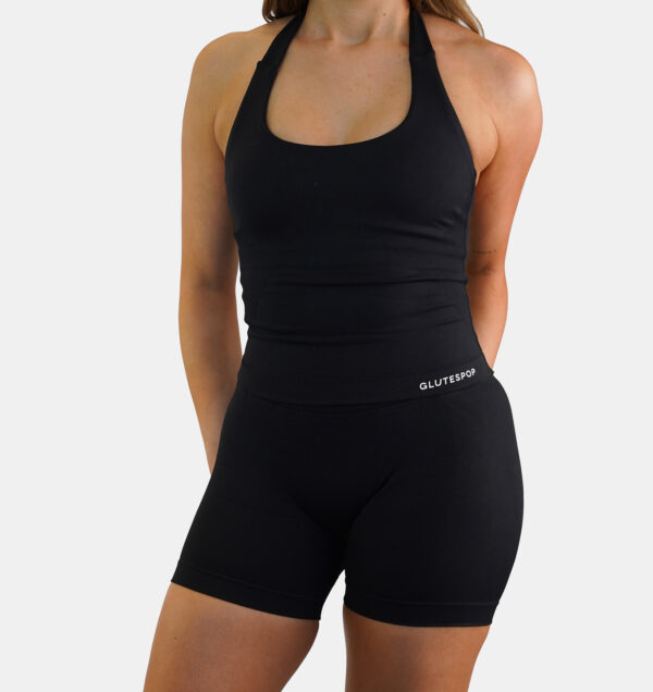 Contour Halter Top – True Black tweede afbeelding