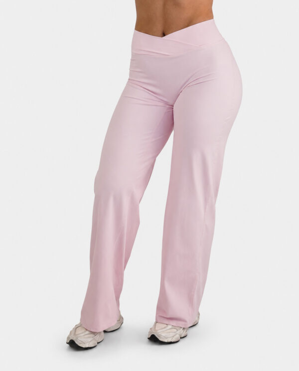 V-Waist Straight Leggings – Light Pink